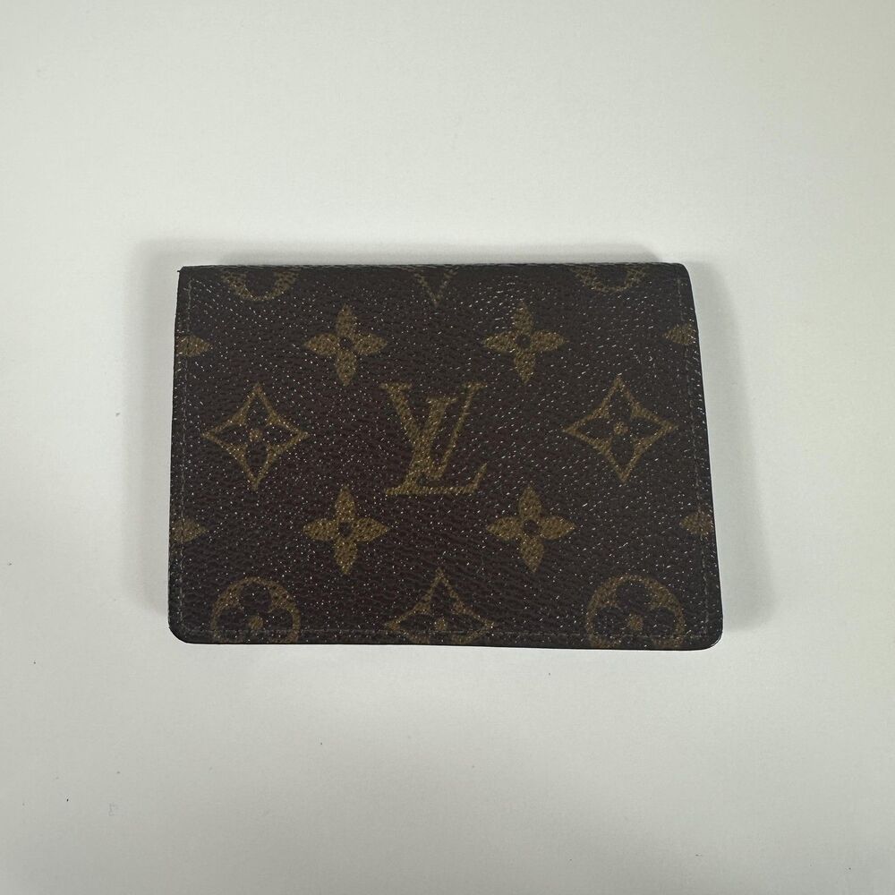 Louis Vuitton Wallet Mens One Size Brown Monogram Canvas ID Card Holder Spain